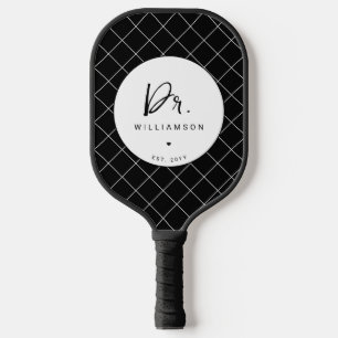 Personalized Name Dr Minimalist Doctor Graduation Pickleball Paddle