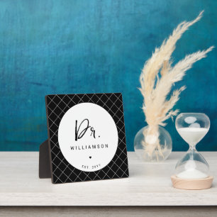 Personalized Name Dr Minimalist Doctor Graduation Plaque