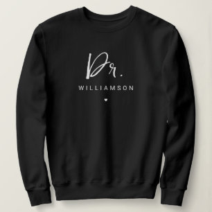 Personalized Name Dr Minimalist Doctor Graduation Sweatshirt