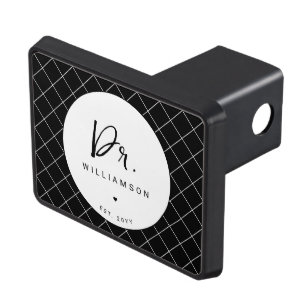 Personalized Name Dr Minimalist Doctor Graduation Trailer Hitch Cover