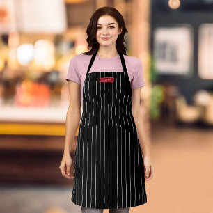 Personalized Name Editable Colors Classic Stripes Apron
