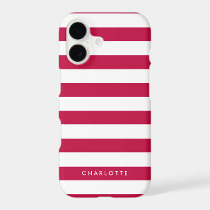 Personalized Name Editable Colour and White Stripe