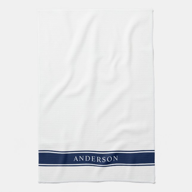 Personalized Name Editable Colour Stripes Kitchen Towel (Vertical)