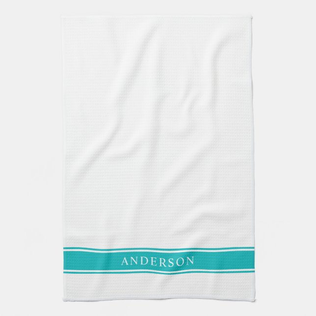 Personalized Name Editable Colour Stripes Kitchen Towel (Vertical)