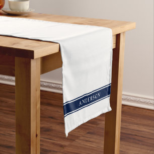 Personalized Name Editable Colour Stripes Long Table Runner