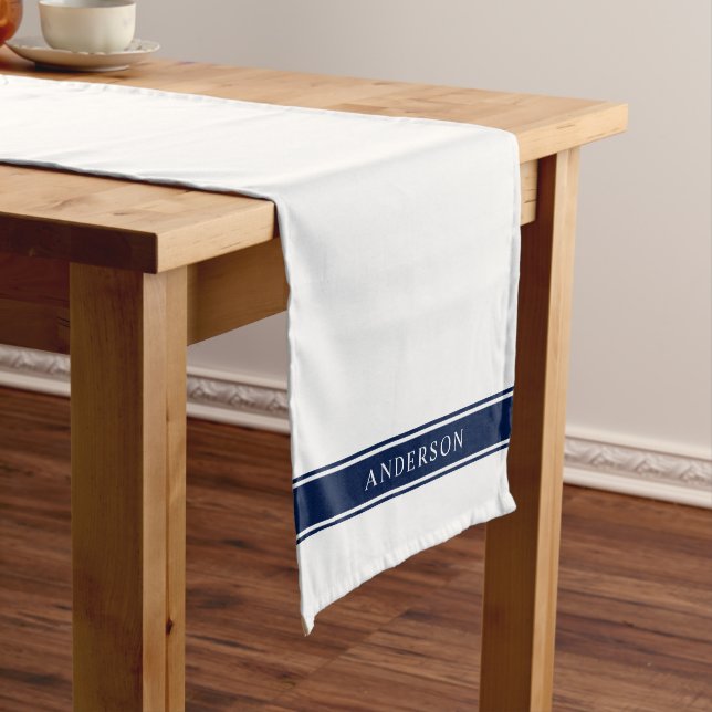 Personalized Name Editable Colour Stripes Long Table Runner (In Situ)