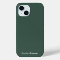 Personalized Name Elegant Mineral Green Grey