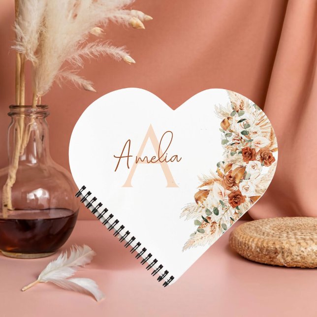 Personalized Name Elegant Modern Script Initial  Notebook (Creator Uploaded)