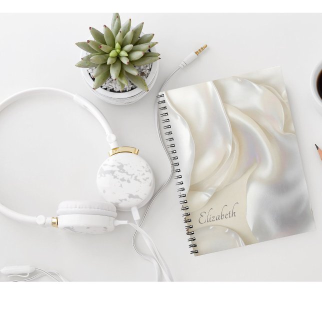 Personalized Name Elegant Mother of Pearl Notebook (Creator Uploaded)