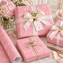 Personalized Name Elegant Pink Modern