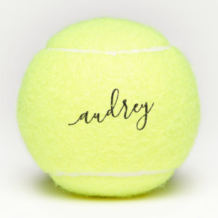 Personalized Name Elegant Script Tennis Balls