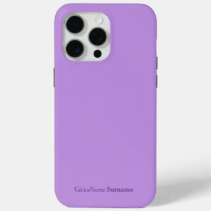 Personalized Name Elegant Simple Lavender Purple iPhone 15 Pro Max Case
