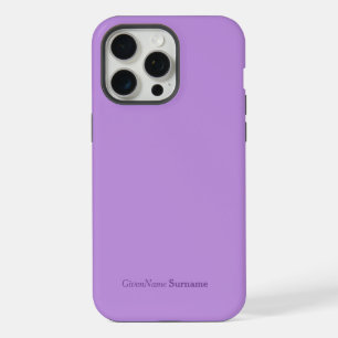 Personalized Name Elegant Simple Lavender Purple iPhone 15 Pro Max Case