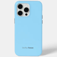 Personalized Name Elegant Simple Light Blue Grey