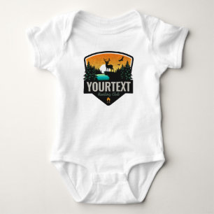 Personalized NAME Elk Hunting Wilderness Sunset Baby Bodysuit