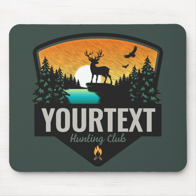 Personalized NAME Elk Hunting Wilderness Sunset  Mouse Pad (Front)