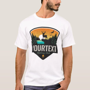 Personalized NAME Elk Hunting Wilderness Sunset T-Shirt