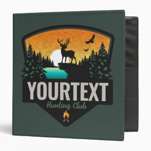 Personalized NAME Elk Hunting Wilderness Sunset Th Binder