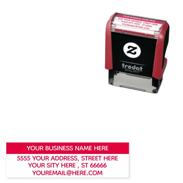 Personalized Name Email Address Self-inking Stamp (In Situ)