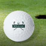 Personalized Name Emerald Green Clubs Golf Balls<br><div class="desc">Personalize the name to create a great golf gift and keepsake. Designed by Thisisnotme©</div>