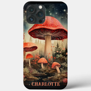 Personalized Name Enchanting Magic Fairy Mushroom iPhone 13 Pro Max Case
