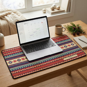 Personalized Name Fair Isle Christmas Desk Pad