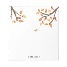 Personalized Name Falling Autumn Leaves Fall