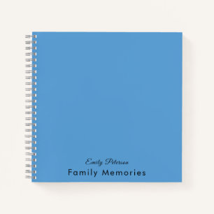 Personalized Name Family Memories Blue Journal