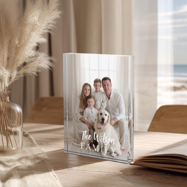 Personalized Name Family Photo Block (Creator Uploaded)