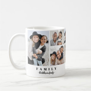 Personalized Name Family Photo Collage Coffee Mug