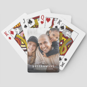 Personalized Name Family Photo Playing Cards