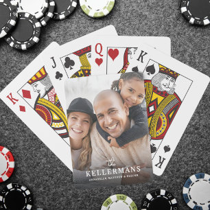 Personalized Name Family Photo Playing Cards