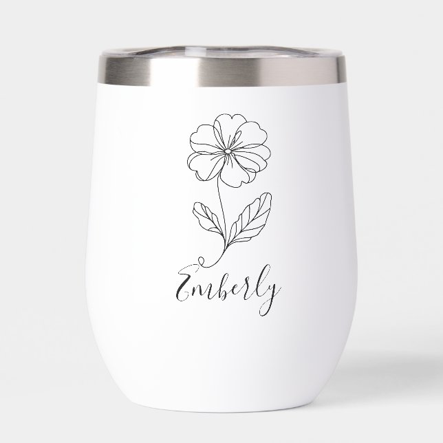 Personalized name February primrose Birth Flower  (Back)