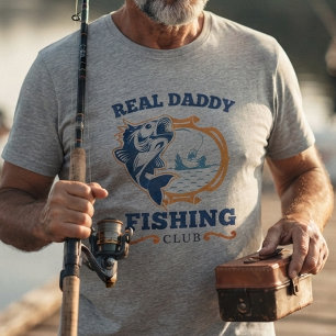 Personalized Name Fishing Club Retro Dad Fisherman T-Shirt