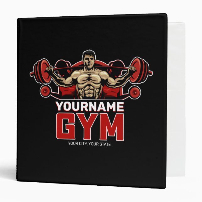 Personalized NAME Fitness Home GYM Weight Lifting  Binder (Front/Inside)