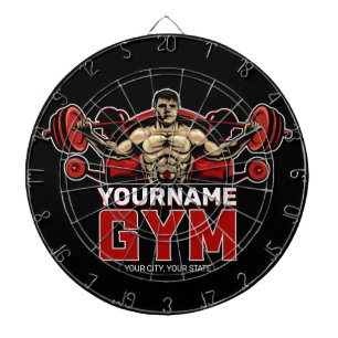 Personalized NAME Fitness Home GYM Weight Lifting Dartboard