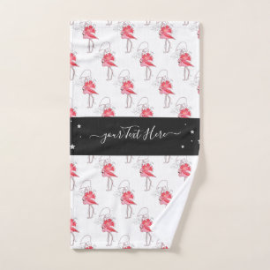 Personalized Name Flamingo ,Gifts for all Hand Towel