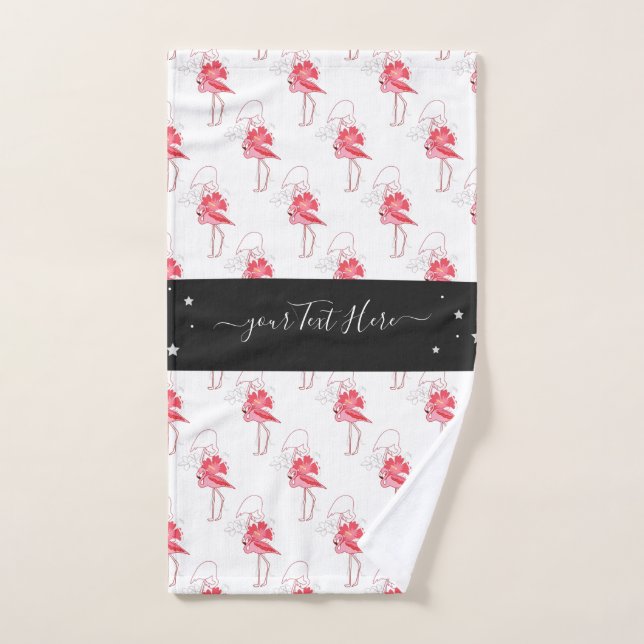 Personalized Name Flamingo ,Gifts for all Hand Towel (Hand Towel)