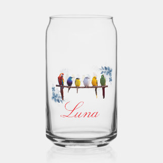 Personalized name floral birds