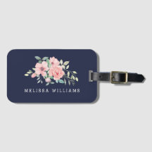 Personalized Name Floral Luggage
