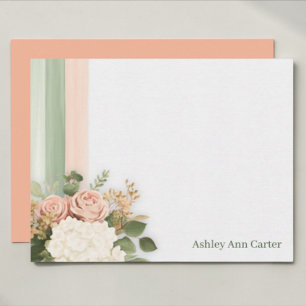 Personalized Name Floral Watercolor Card