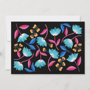 Personalized Name Folk Art Floral Pattern Card