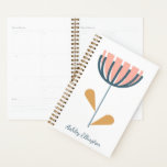 Personalized Name Folk Flower Minimalist Floral Planner<br><div class="desc">Stay organized in style with this personalized planner featuring a modern minimalist floral design. The clean layout and contemporary botanical artwork make it perfect for students,  professionals,  and busy individuals who love chic and functional stationery. Ideal for scheduling,  note-taking,  and goal-setting with a personalized touch.</div>