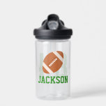 Personalized Name Football Jersey Number Water Bottle<br><div class="desc">Personalized kids sports design.</div>
