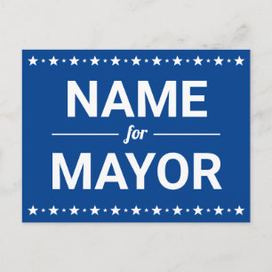 Personalized Name for Mayor Custom Text Election Postcard