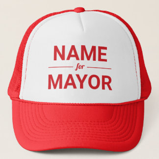 Personalized Name for Mayor Custom Text Election Trucker Hat