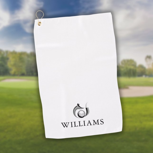 Personalized Name Fox And Golf Ball Golf Towel (Creator Uploaded)