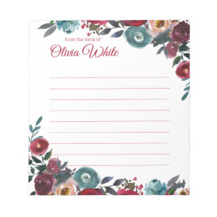 Personalized Name   From The Desk Of Notepad