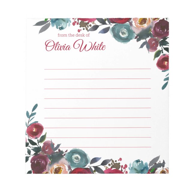 Personalized Name | From The Desk Of Notepad (Front)