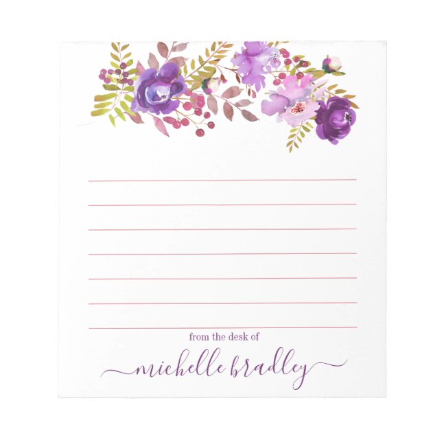 Personalized Name | From The Desk Of Notepad (Front)